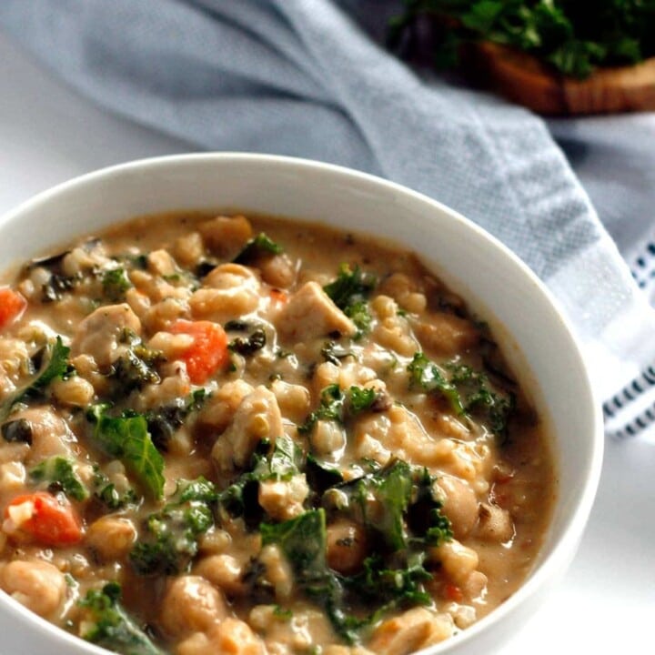 Chickpea, Rice and Kale Soup