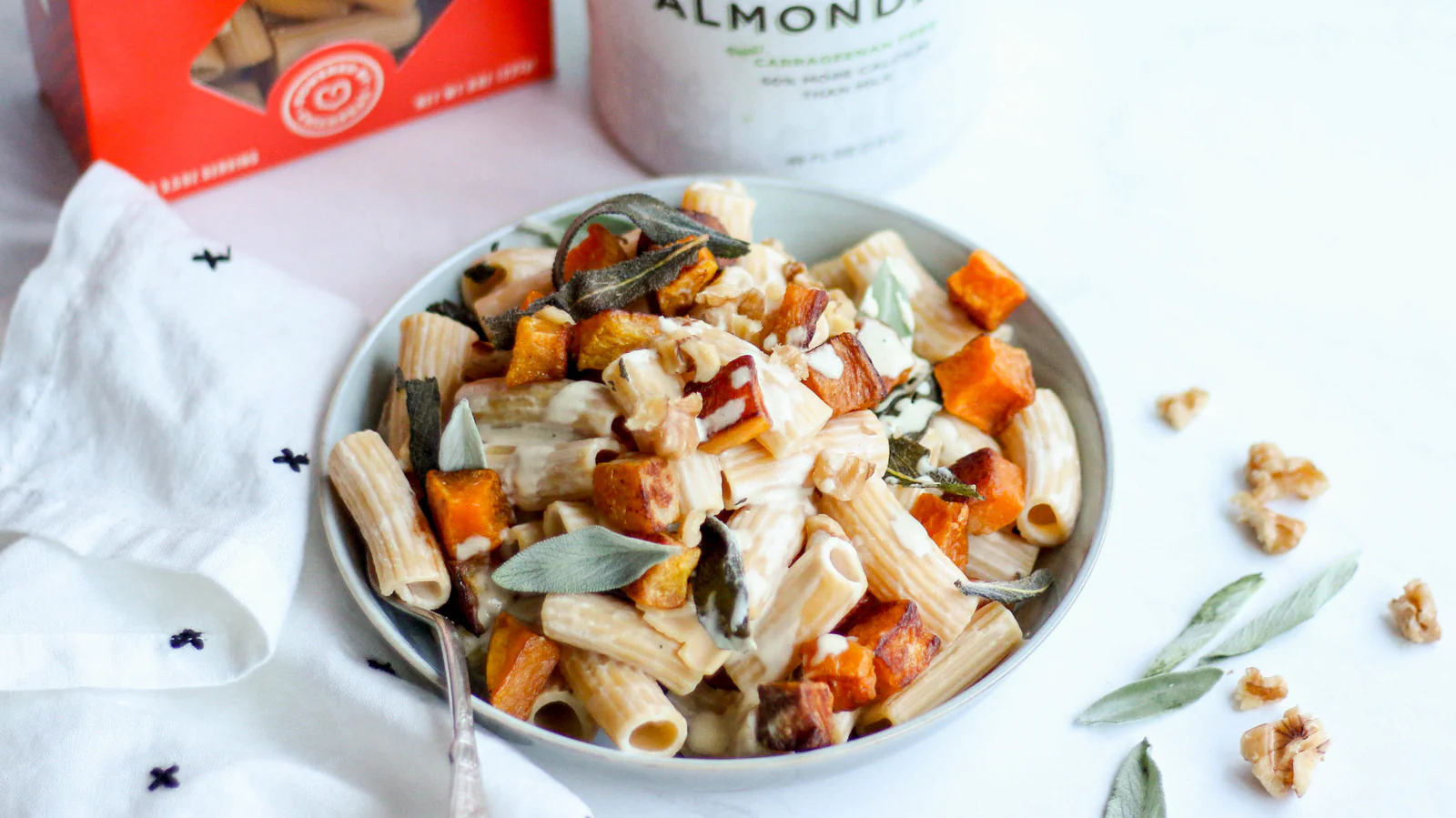 Vegan Squash and Sage Rigatoni Alfredo from Banza