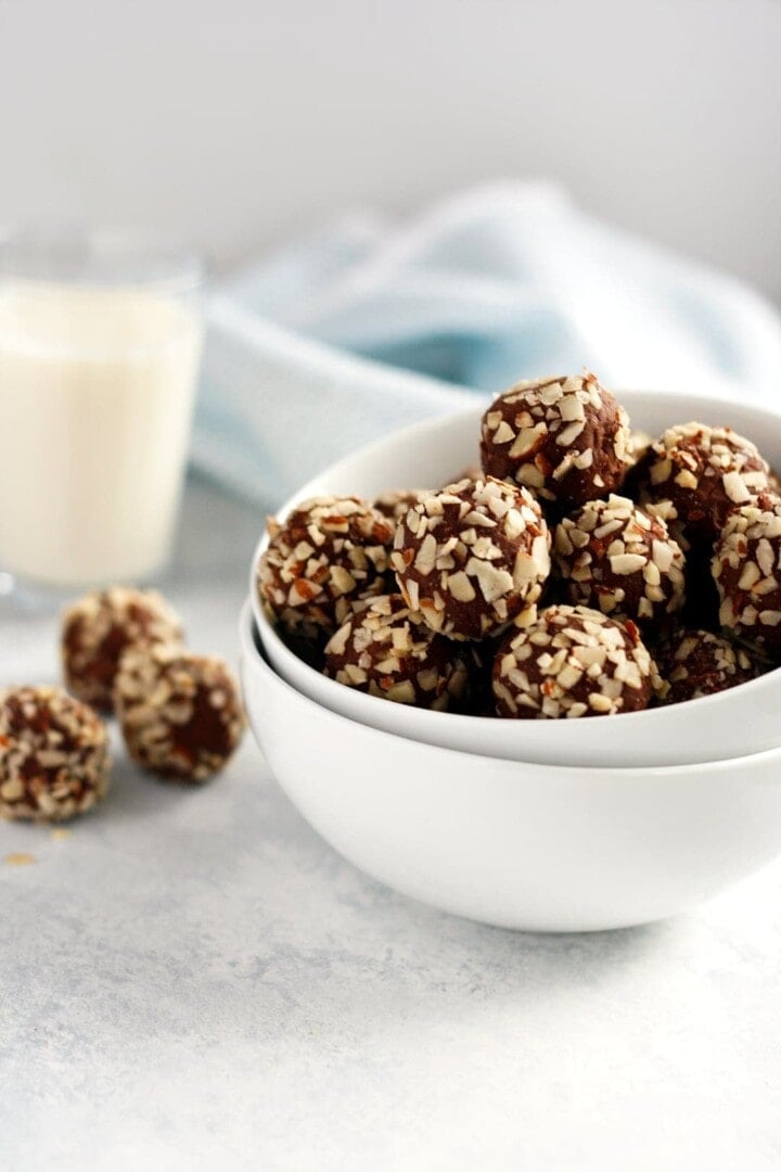 NoBake Peanut Butter Brownie Bites (GlutenFree) Recipe Well Vegan