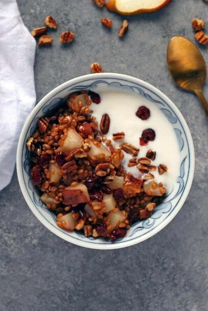 Wheat Berry Breakfast Bowl Recipe Well Vegan