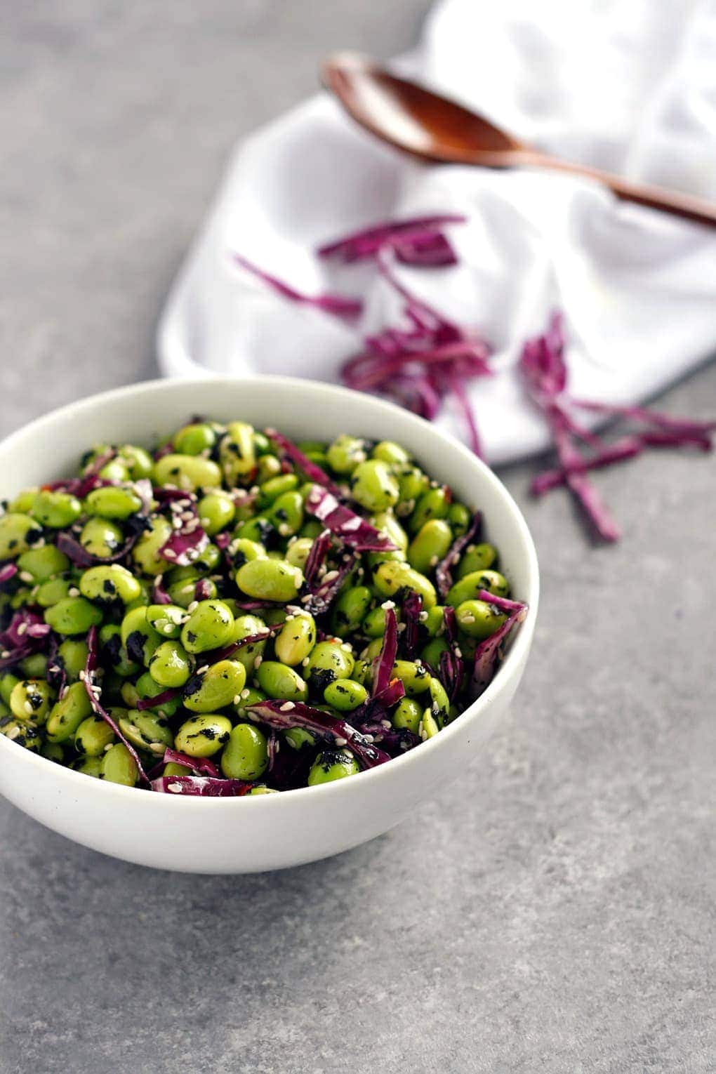 Japanese Furikake Edamame Recipe - Well Vegan