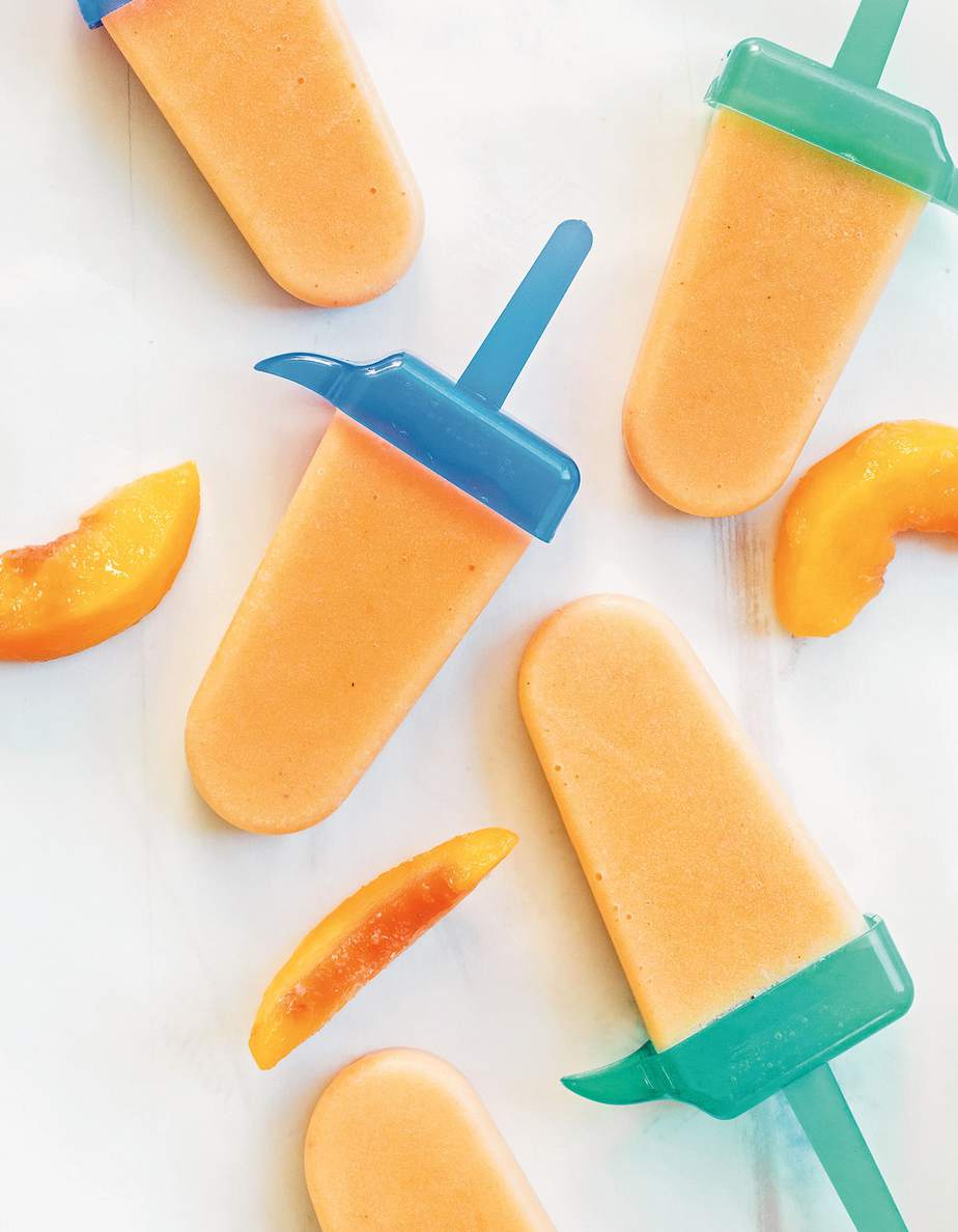 easy vegan peach popsicles