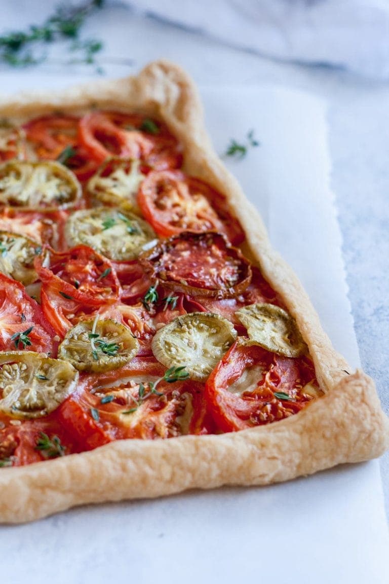 rustic heirloom tomato tart