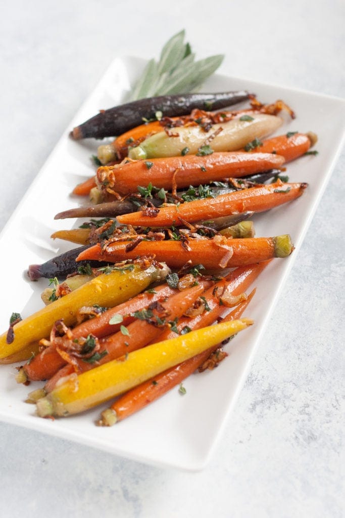 Carrots with Shallots, Sage and Thyme