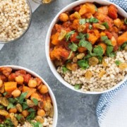 squash and chickpea tagine