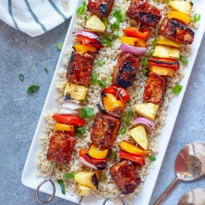 Hawaiian BBQ Tempeh Kabobs Recipe Well Vegan