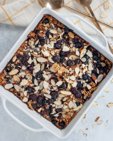 blueberry pie baked oats