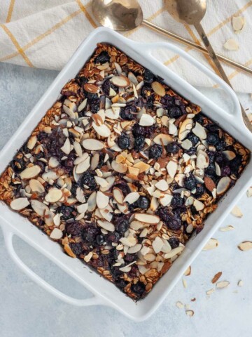 blueberry pie baked oats