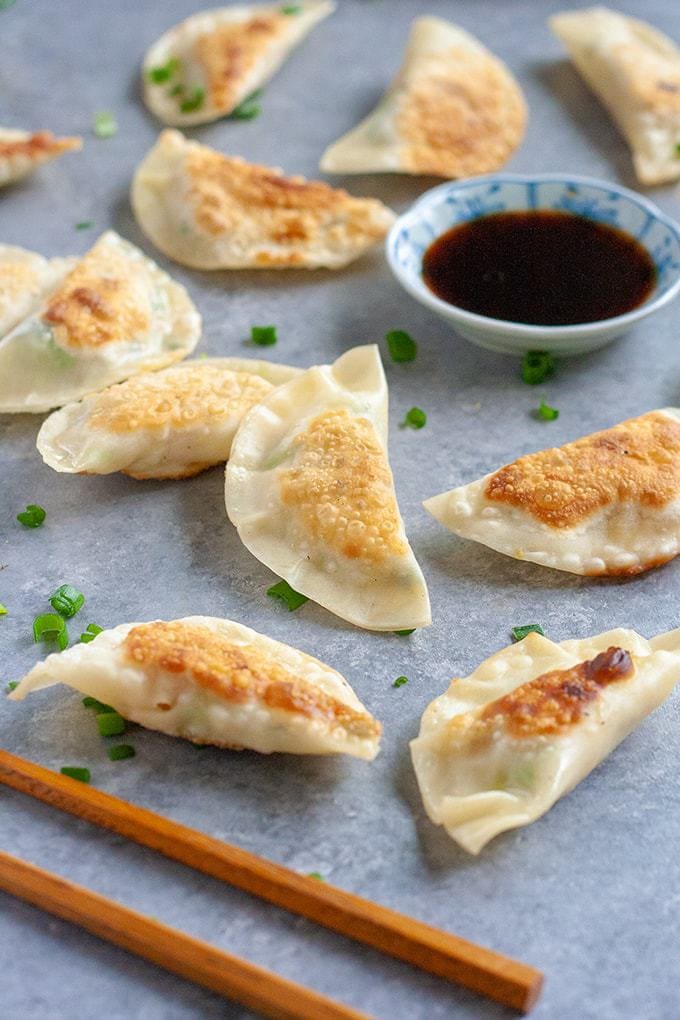 Delicata Squash & Brussels Sprout Potstickers