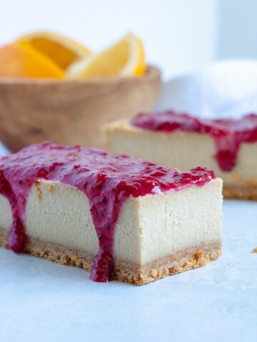 vegan cheesecake bars