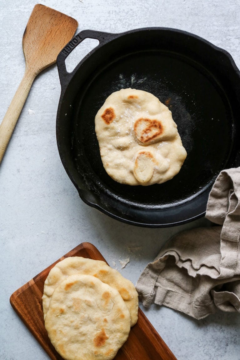 Easy Skillet Flatbread Recipe Well Vegan