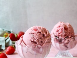 Strawberry Basil Ice Cream Dairy Free