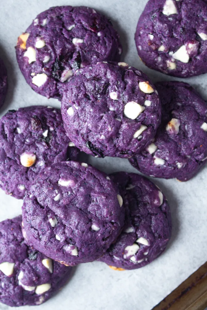 Blueberry + White Chocolate Chip Cookies