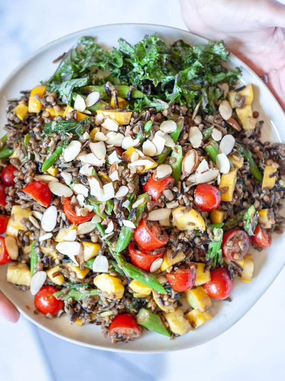 Lentil and Wild Rice Salad with Summer Vegetables