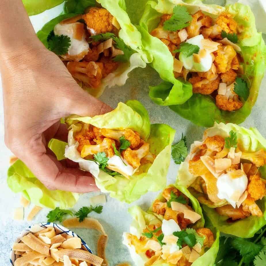 coconut curry lettuce wraps