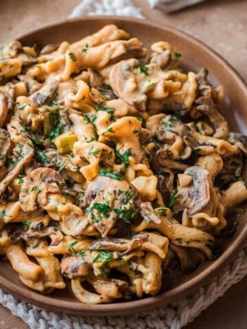 Creamy Vegan Mushroom Stroganoff