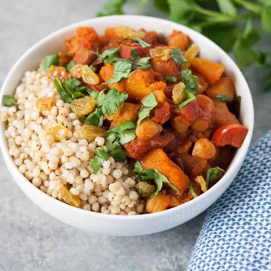 squash and chickpea tagine