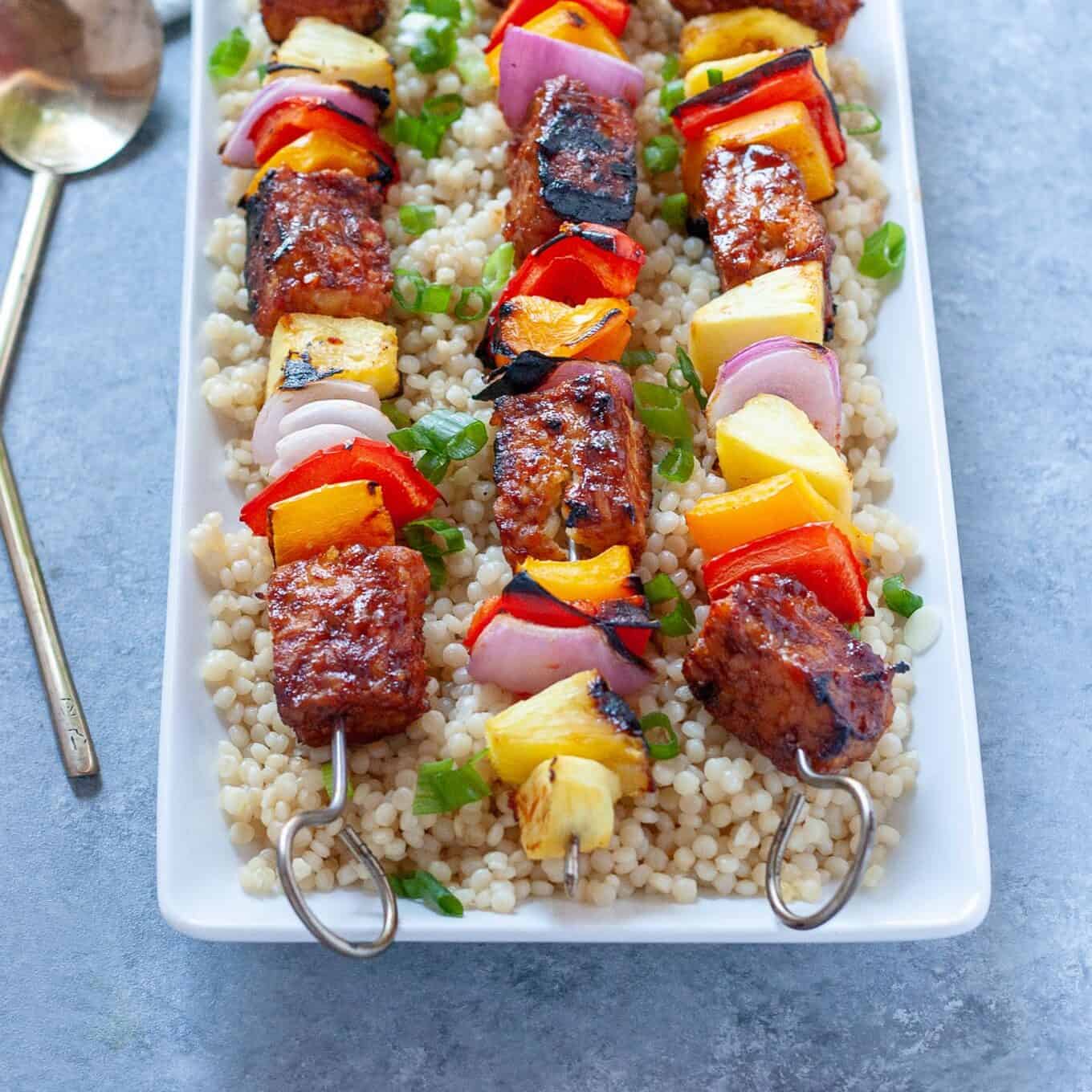 bbq tempeh kabobs